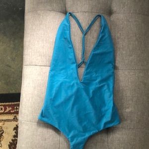 Beautiful blue detailed one piece